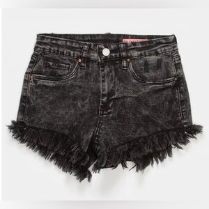 Blanknyc NWT Mini Lenox Kids Black Frayed Jean Shorts Size 8